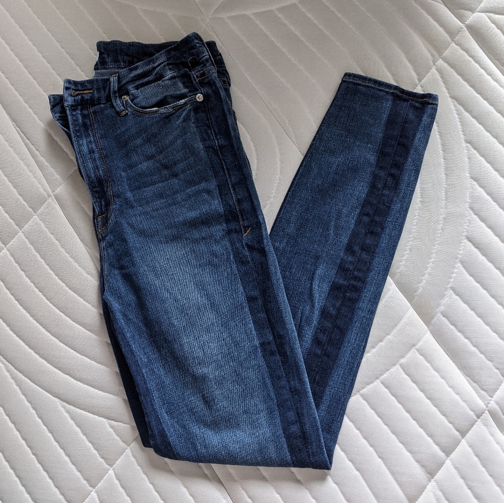Good American Good Waist Color Block Jeans